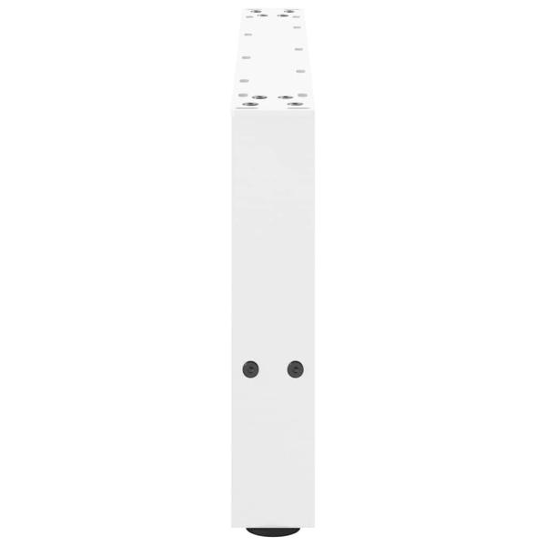 Couchtischbeine Weiß 2 Stk. 60x(30-31) cm Stahl
