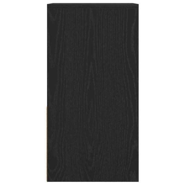 Nachttisch mit Schublade Schwarz Eichen-Optik 35x34x66,5 cm