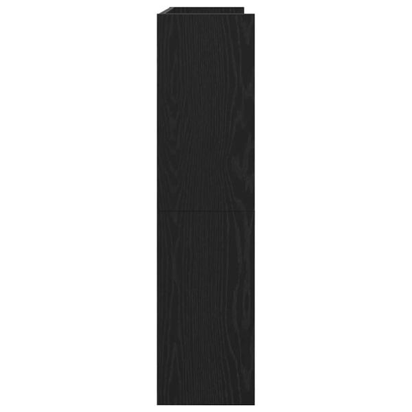 Schuhregal Schwarz 80x25x100 cm Holzwerkstoff