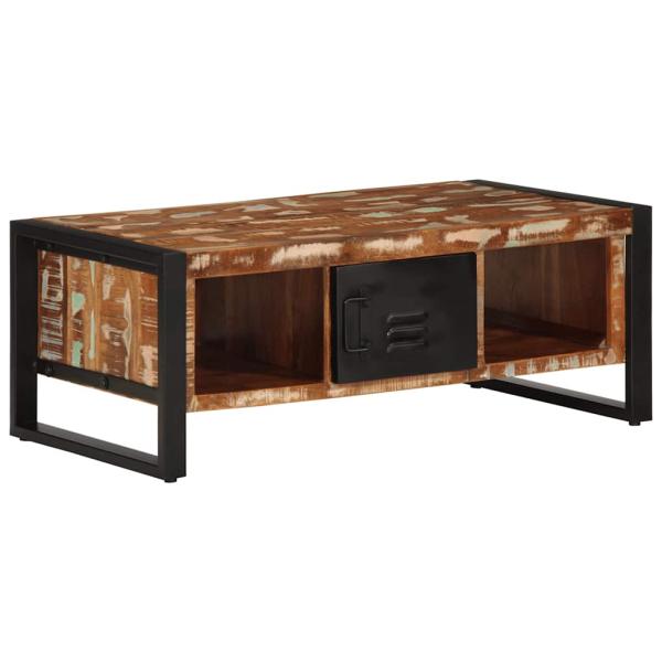 ARDEBO.de - Couchtisch Mehrfarbig 90x50x36 cm Altholz Massiv