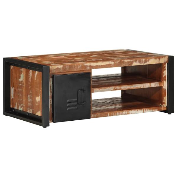 ARDEBO.de - Couchtisch Mehrfarbig 90x50x36 cm Altholz Massiv