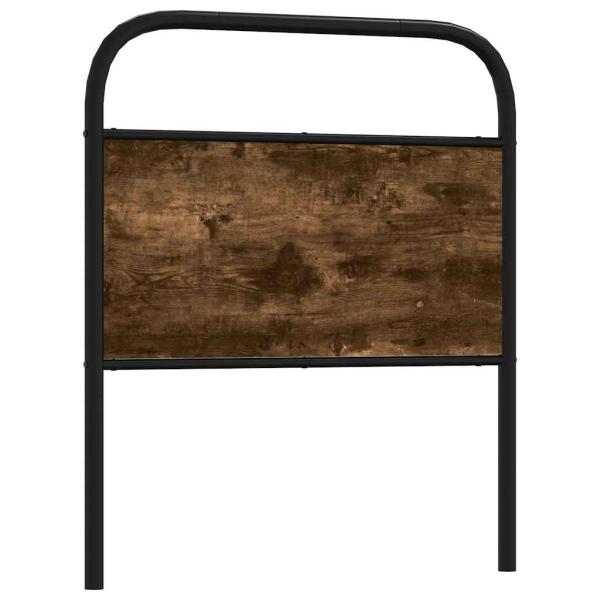 ARDEBO.de - Kopfteil Räuchereiche 80 cm Stahl und Holzwerkstoff