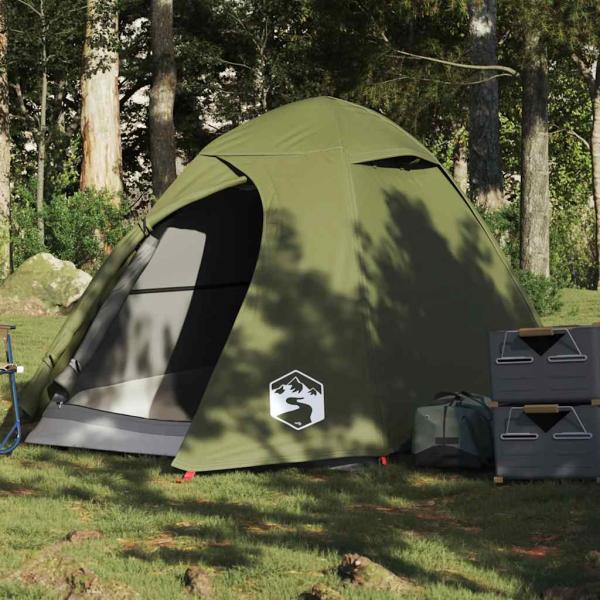 ARDEBO.de - Kuppel-Campingzelt 2 Personen Olivgrün Wasserdicht