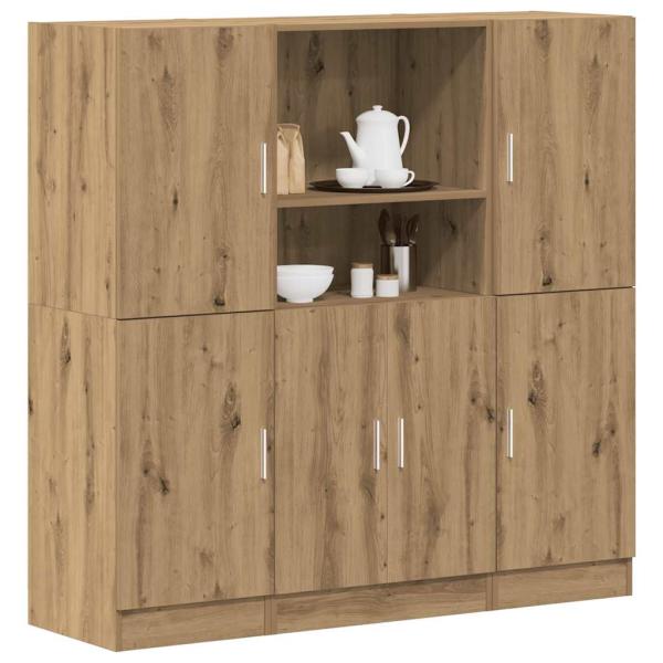 ARDEBO.de - 3-tlg. Küchenschrank-Set Artisan-Eiche Holzwerkstoff