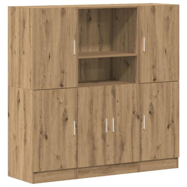 ARDEBO.de - 3-tlg. Küchenschrank-Set Artisan-Eiche Holzwerkstoff