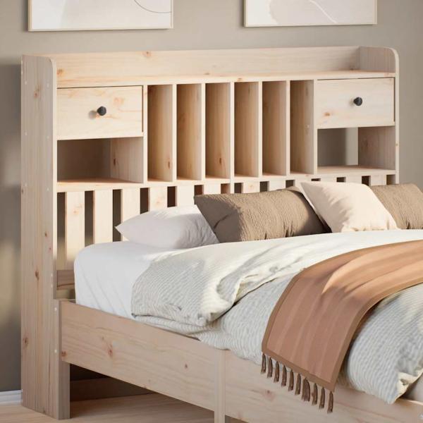ARDEBO.de - Kopfteil mit Stauraum 135 cm Massivholz Kiefer