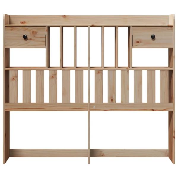 Kopfteil mit Stauraum 135 cm Massivholz Kiefer
