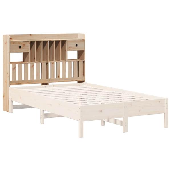 Kopfteil mit Stauraum 135 cm Massivholz Kiefer