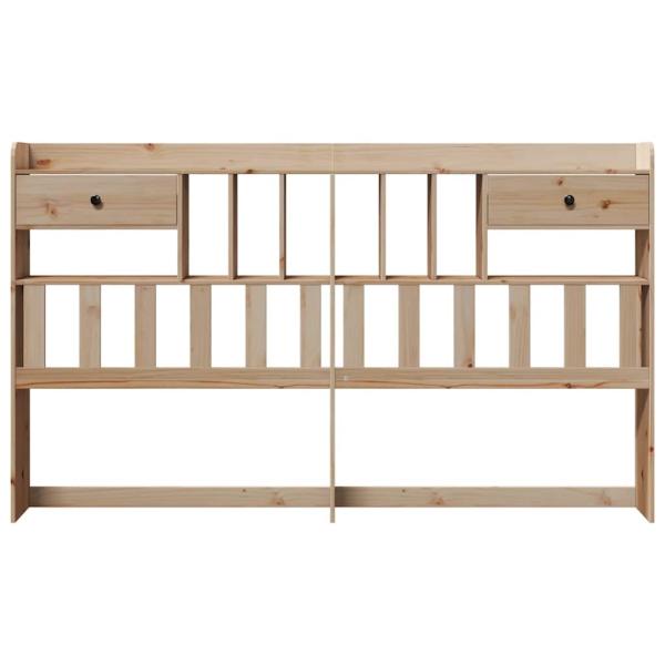 Kopfteil mit Stauraum 180 cm Massivholz Kiefer