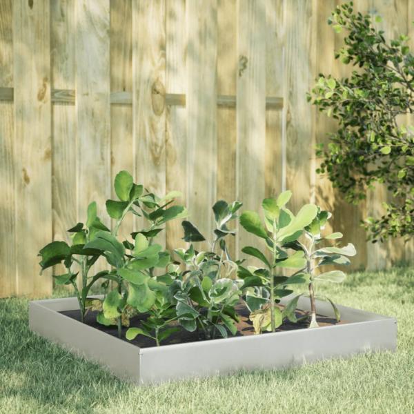 ARDEBO.de - Hochbeet 100x100x26 cm Edelstahl
