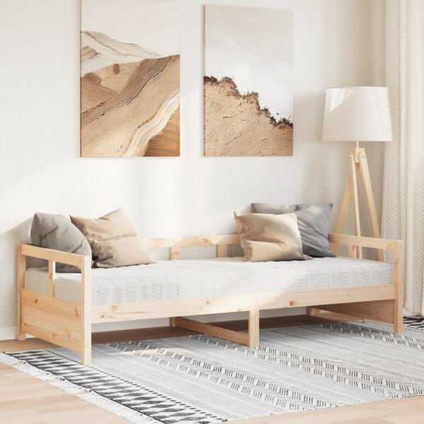 ARDEBO.de - Tagesbett mit Matratze 90x200 cm Massivholz Kiefer