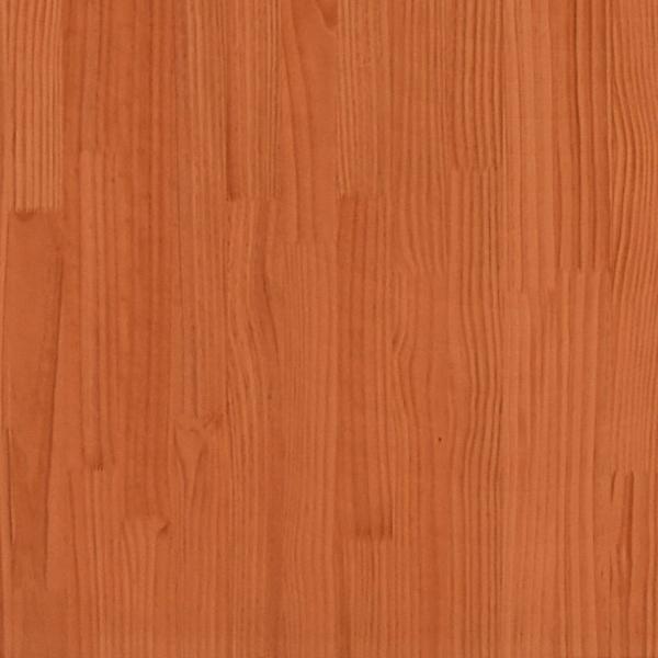 ARDEBO.de - Massivholzbett mit Regal ohne Matratze Wachsbraun 140x190 cm