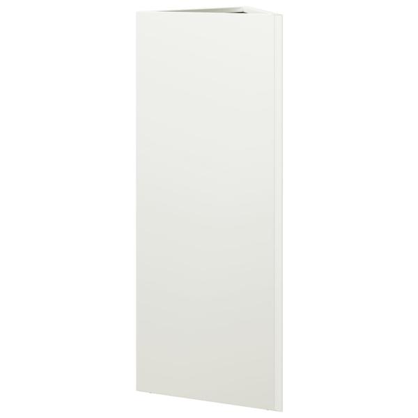 Pflanzkübel Weiß Dreieckig 30x26x75 cm Stahl