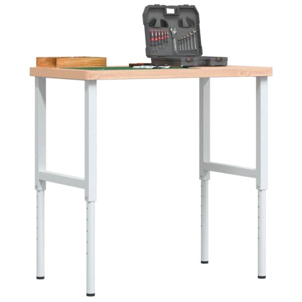 ARDEBO.de - Werkbank 100x60x(73-99,5) cm Massivholz Buche Rechteckig