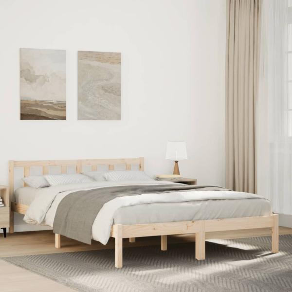 ARDEBO.de - Massivholzbett Extra Lang ohne Matratze 140x220 Kiefernholz