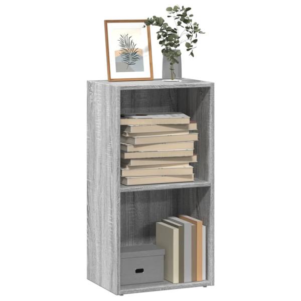 ARDEBO.de - Bücherregal Grau Sonoma 40x30x77 cm Holzwerkstoff