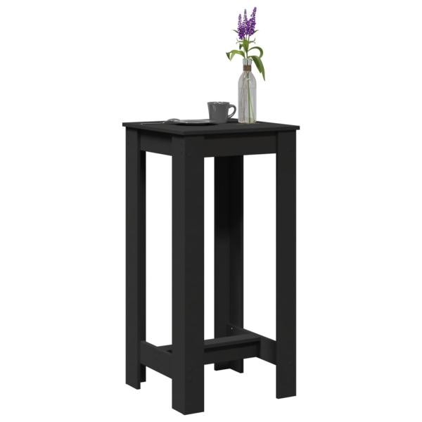ARDEBO.de - Bartisch Schwarz 51x50x103,5 cm Holzwerkstoff