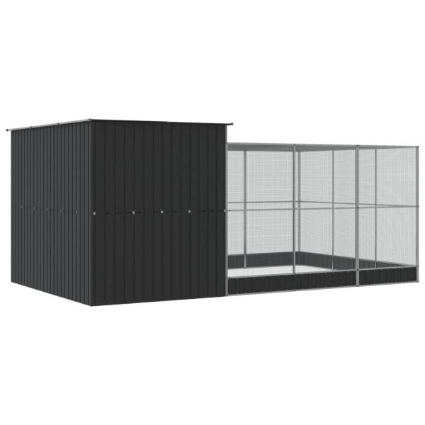 Voliere mit Erweiterung Silbern 497x303x216 cm Stahl