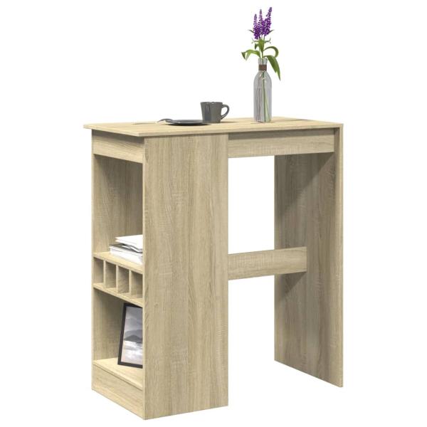 ARDEBO.de - Bartisch mit Regal Sonoma-Eiche 90x47,5x103,5 cm Holzwerkstoff