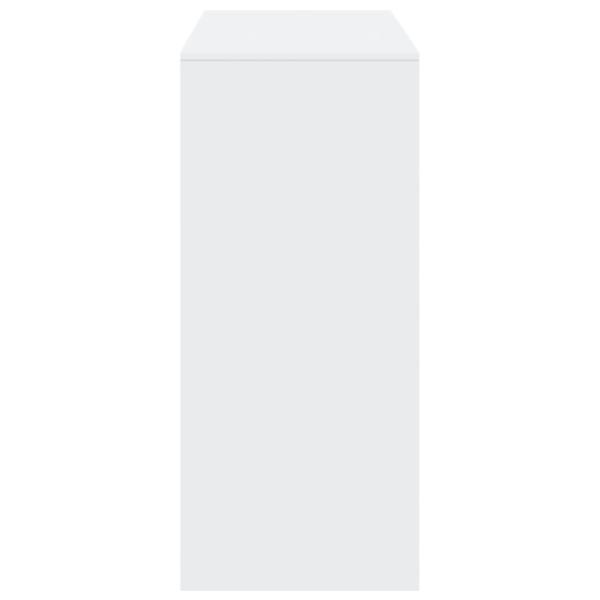 Bartisch mit Regal Weiß 124x46x103,5 cm Holzwerkstoff