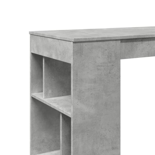 Bartisch mit Regal Betongrau 102x50x103,5 cm Holzwerkstoff