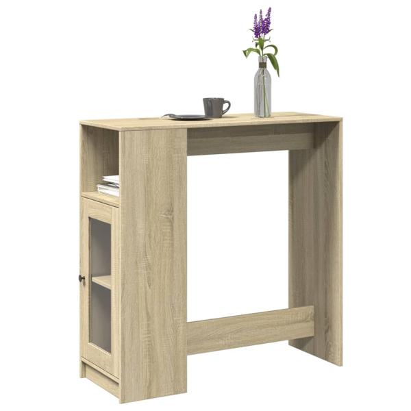 ARDEBO.de - Bartisch mit Regal Sonoma-Eiche 101x40x103,5 cm Holzwerkstoff