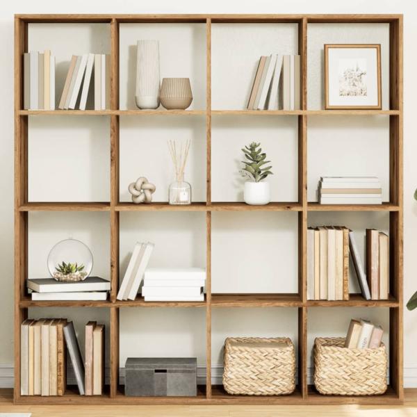 ARDEBO.de - Bücherregal Artisan-Eiche 137,5x29x137,5 cm Holzwerkstoff