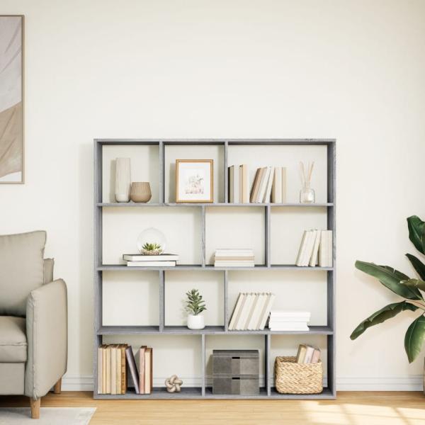 Bücherregal Grau Sonoma 132x29x141,5 cm Holzwerkstoff