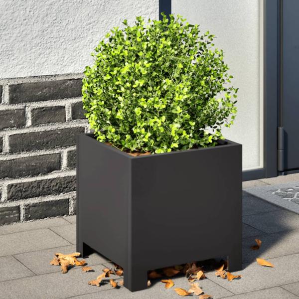 ARDEBO.de - Pflanzkübel Schwarz 30x30x30 Stahl