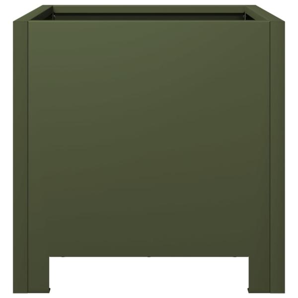 Pflanzkübel Olivgrün 30x30x30 Stahl