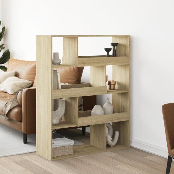 ARDEBO.de - Bücherregal Sonoma-Eiche 100x33x125,5 cm Holzwerkstoff
