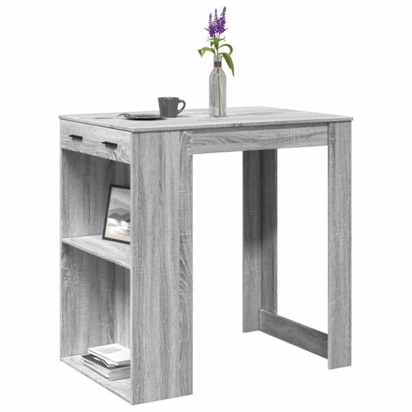ARDEBO.de - Bartisch Grau Sonoma 102x70x103,5 cm Holzwerkstoff