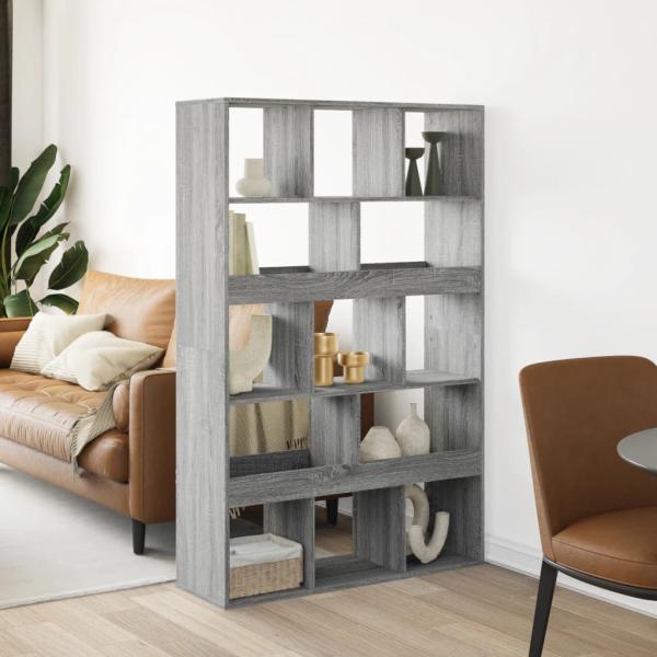 ARDEBO.de - Raumteiler Grau Sonoma 100x33x156,5 cm Holzwerkstoff