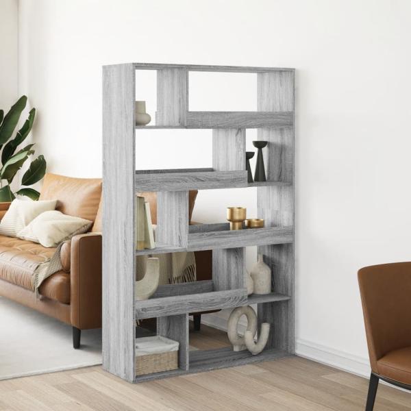 ARDEBO.de - Raumteiler Grau Sonoma 100x33x156,5 cm Holzwerkstoff