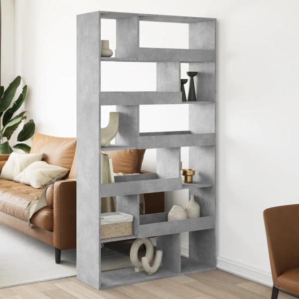 ARDEBO.de - Raumteiler Betongrau 100x33x187,5 cm Holzwerkstoff