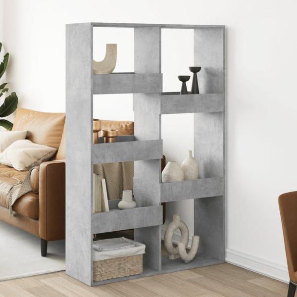 ARDEBO.de - Raumteiler Betongrau 100x33x155,5 cm Holzwerkstoff