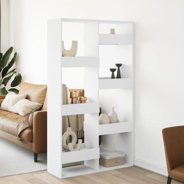 ARDEBO.de - Raumteiler Weiß 100x33x175 cm Holzwerkstoff