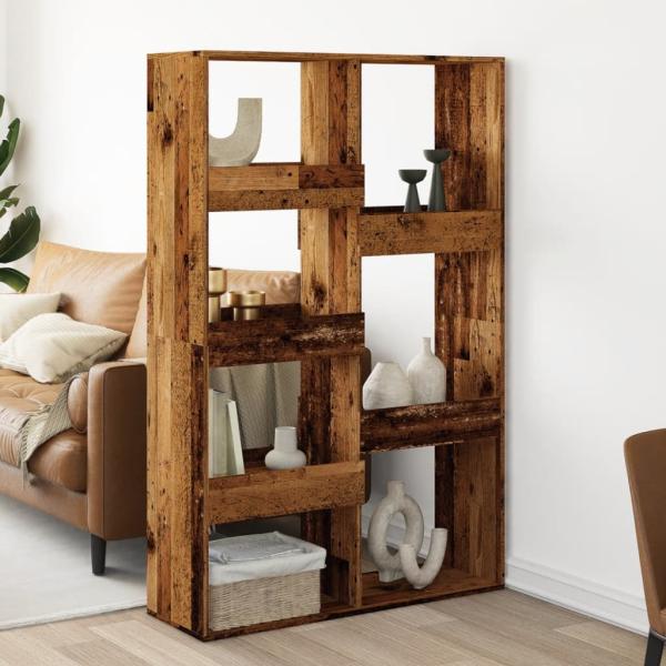 ARDEBO.de - Raumteiler Altholz-Optik 100x33x155,5 cm Holzwerkstoff