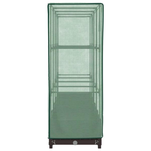 Hochbeet mit Gewächshaus-Aufsatz Rattan-Optik 160x40x123 cm