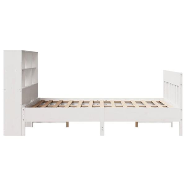 Massivholzbett ohne Matratze Weiß 120x190 cm Kiefernholz