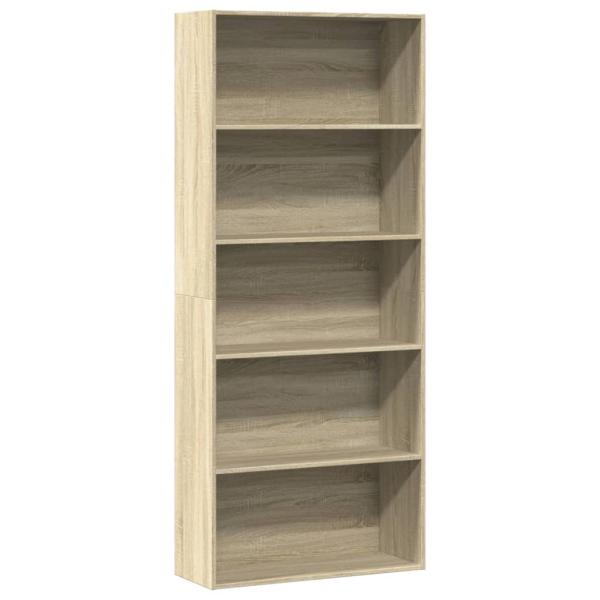 ARDEBO.de - Bücherregal Sonoma-Eiche 80x30x189 cm Holzwerkstoff