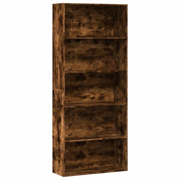 ARDEBO.de - Bücherregal Räuchereiche 80x30x189 cm Holzwerkstoff
