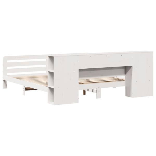 Massivholzbett ohne Matratze Weiß 180x200 cm Kiefernholz