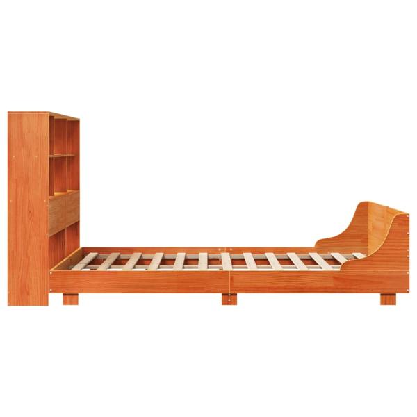 Massivholzbett ohne Matratze Wachsbraun 120x200 cm Kiefernholz