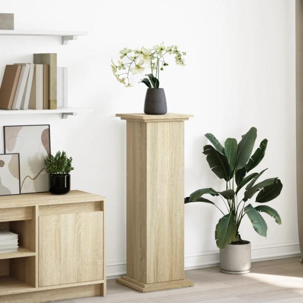 ARDEBO.de - Postament mit Stauraum Sonoma-Eiche 31x30x90 cm Holzwerkstoff