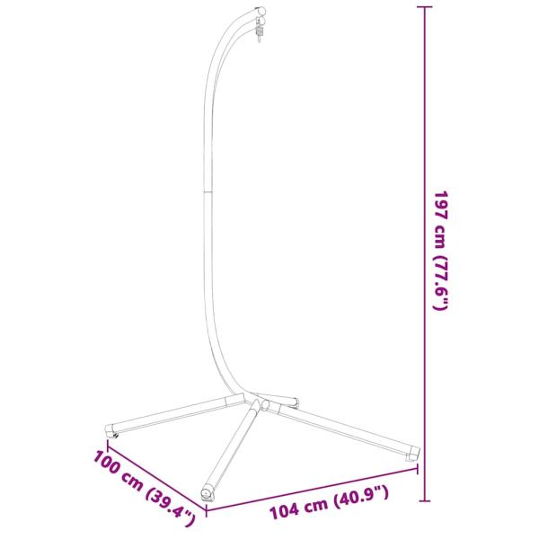 Hängesessel-Gestell Anthrazit Stahl