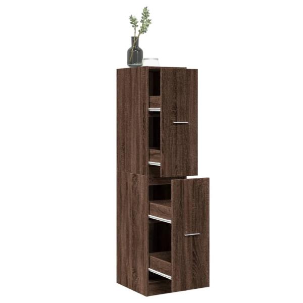ARDEBO.de - Apothekerschrank Eichen-Optik 30x41x144,5 cm Holzwerkstoff