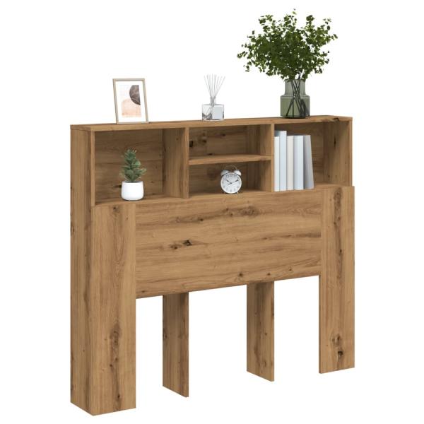 ARDEBO.de - Bett-Kopfteil mit Ablagen Artisan-Eiche 120x19x103,5 cm