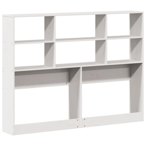Kopfteil mit Stauraum Weiß 120 cm Massivholz Kiefer