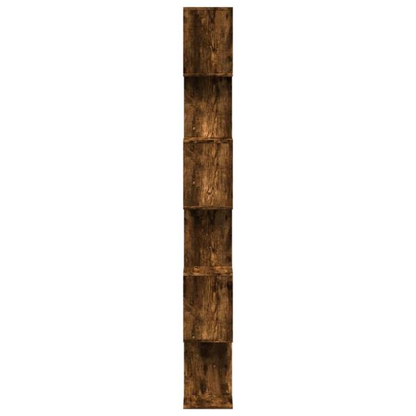 Raumteiler-Bücherregal 6 Etagen Räuchereiche 70x24x193 cm